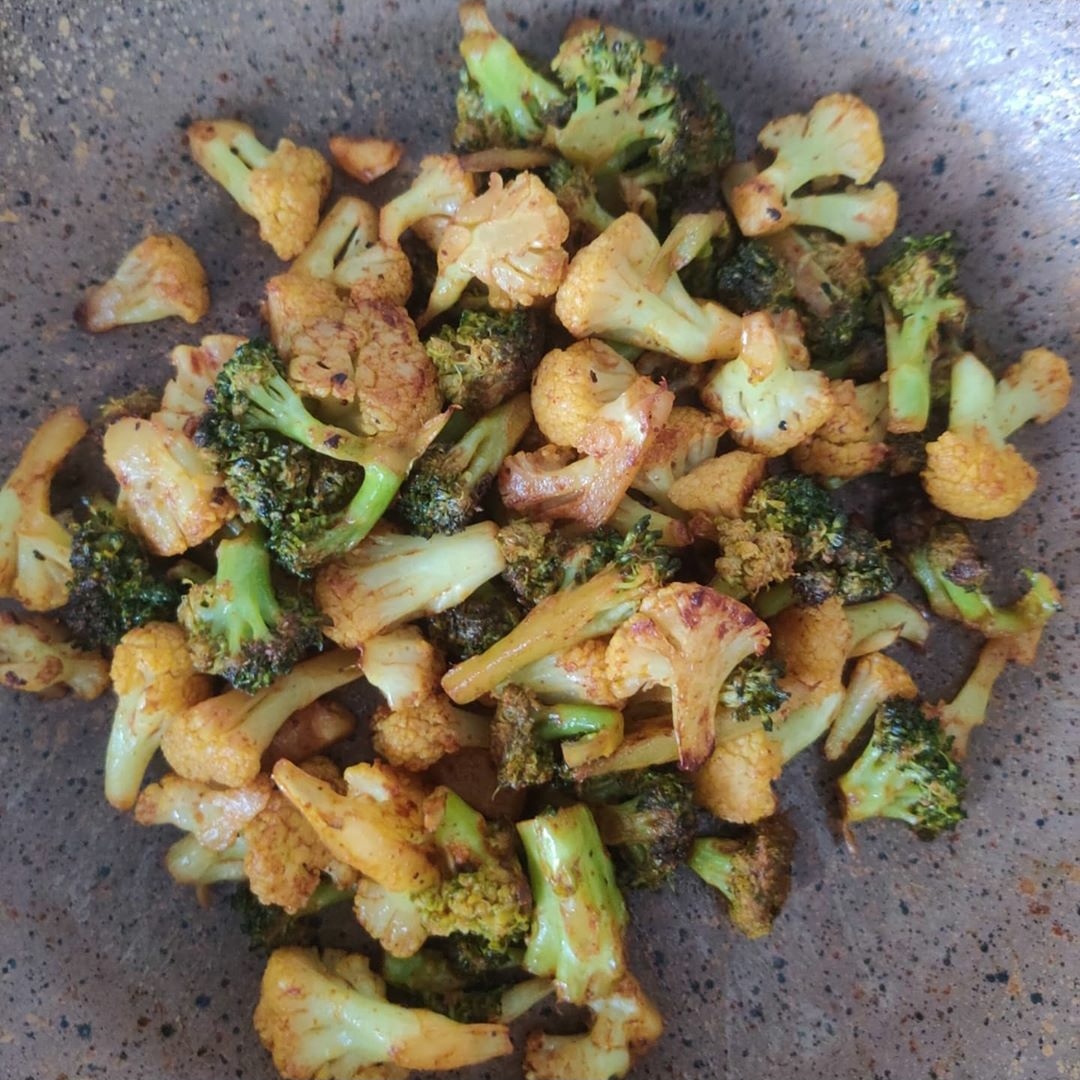 Cauliflower Broccoli Fry abiscookbook